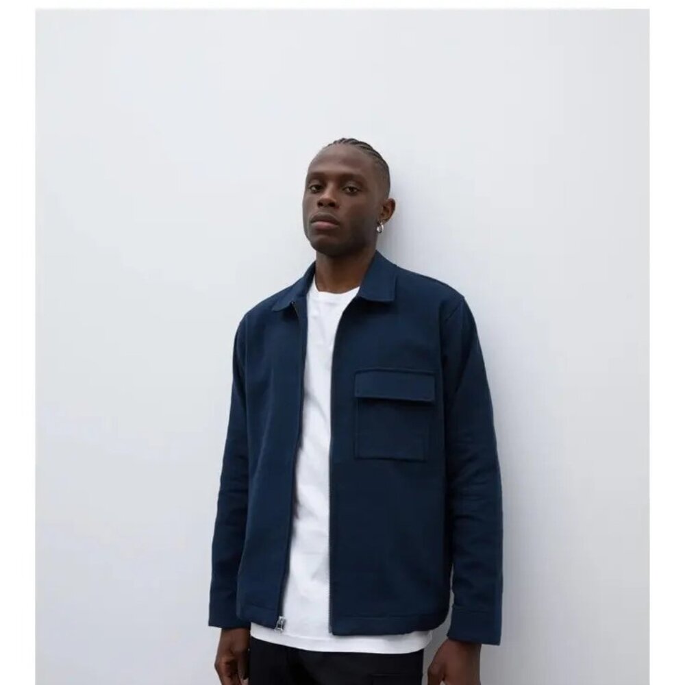 Wings + Horns  Blue Utility Flannel Jacket - Medium - Picture 13 of 15